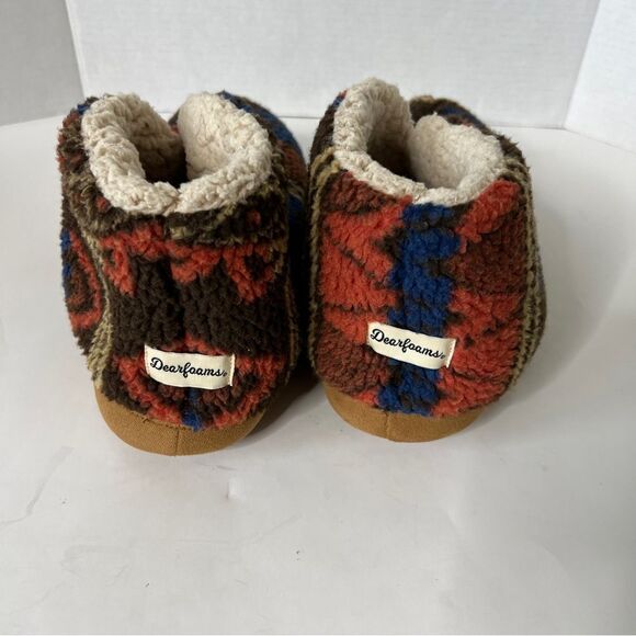 Dearfoams Women's Heritage 80’s Warm Up Sherpa Bootie Slipper Size Large - Picture 4 of 5
